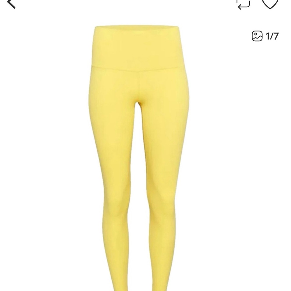 Aritzia Yellow High-Waist Leggings